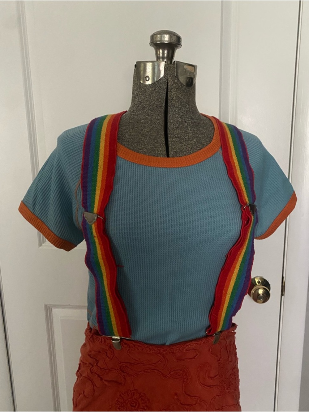 Rainbow suspenders!
